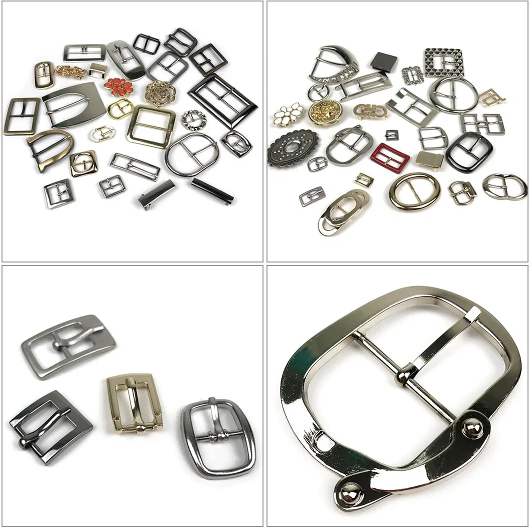 Customized Wholesale Round Rectangle Irregular Shape Ladies Simple Belt Pin Buckle in Various Sizes Belt Strap Buckles