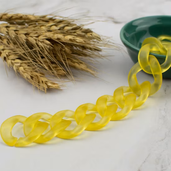 DIY acrílico transparente cadena enlace bolsa manija accesorios claro grueso leopardo collar Arco Iris Multicolor pequeña cadena adhesiva