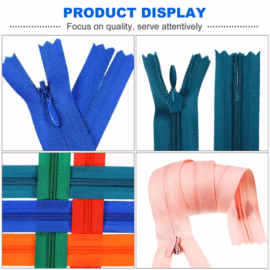 Cadena larga con cremallera de nailon 3# al por mayor de alta calidad para bolsa